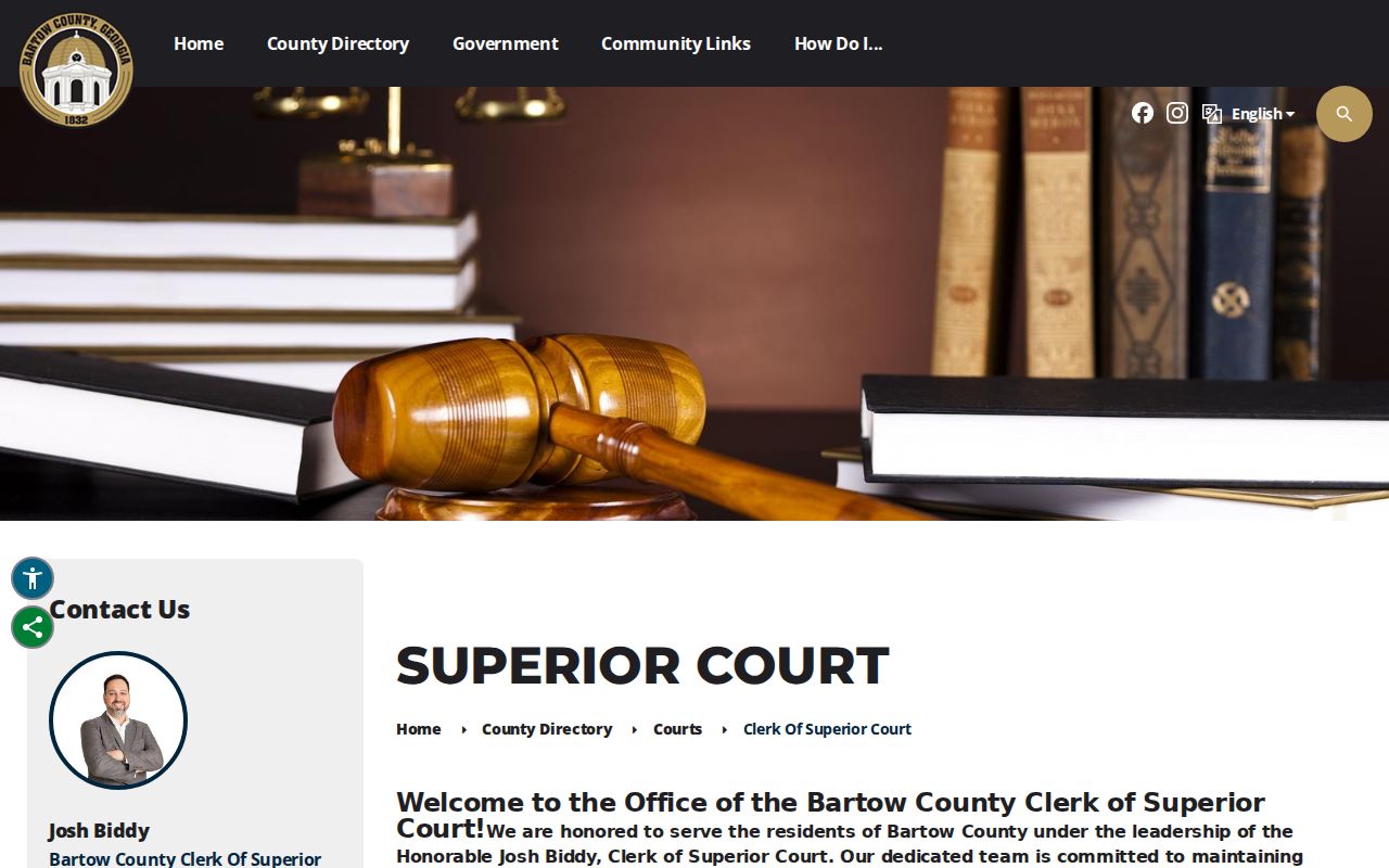 Bartow County Clerk of Superior Court official page
