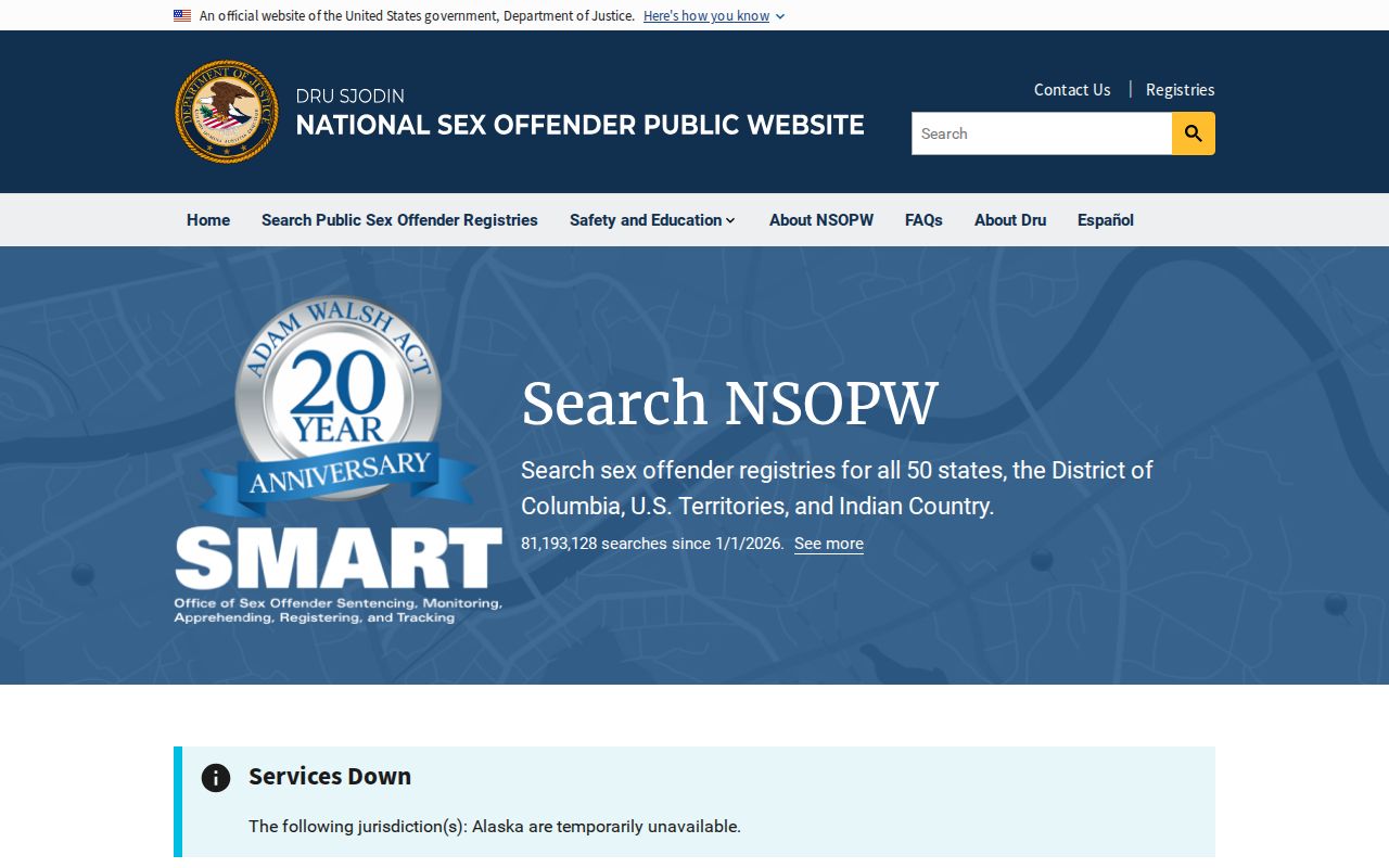 National search for a Bartow County sex offender check